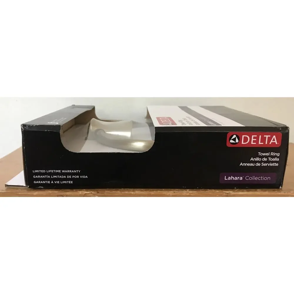 New Sealed Delta Lahara Collection Champagne Bronze Bathroom Hand Towel Ring